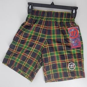 Warrior Lacrosse Shorts Lax Plaid Youth Sz Small